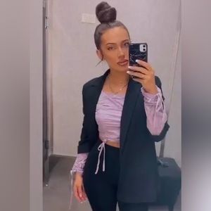 Lavender long sleeve crop top from misguided. Worn 2x